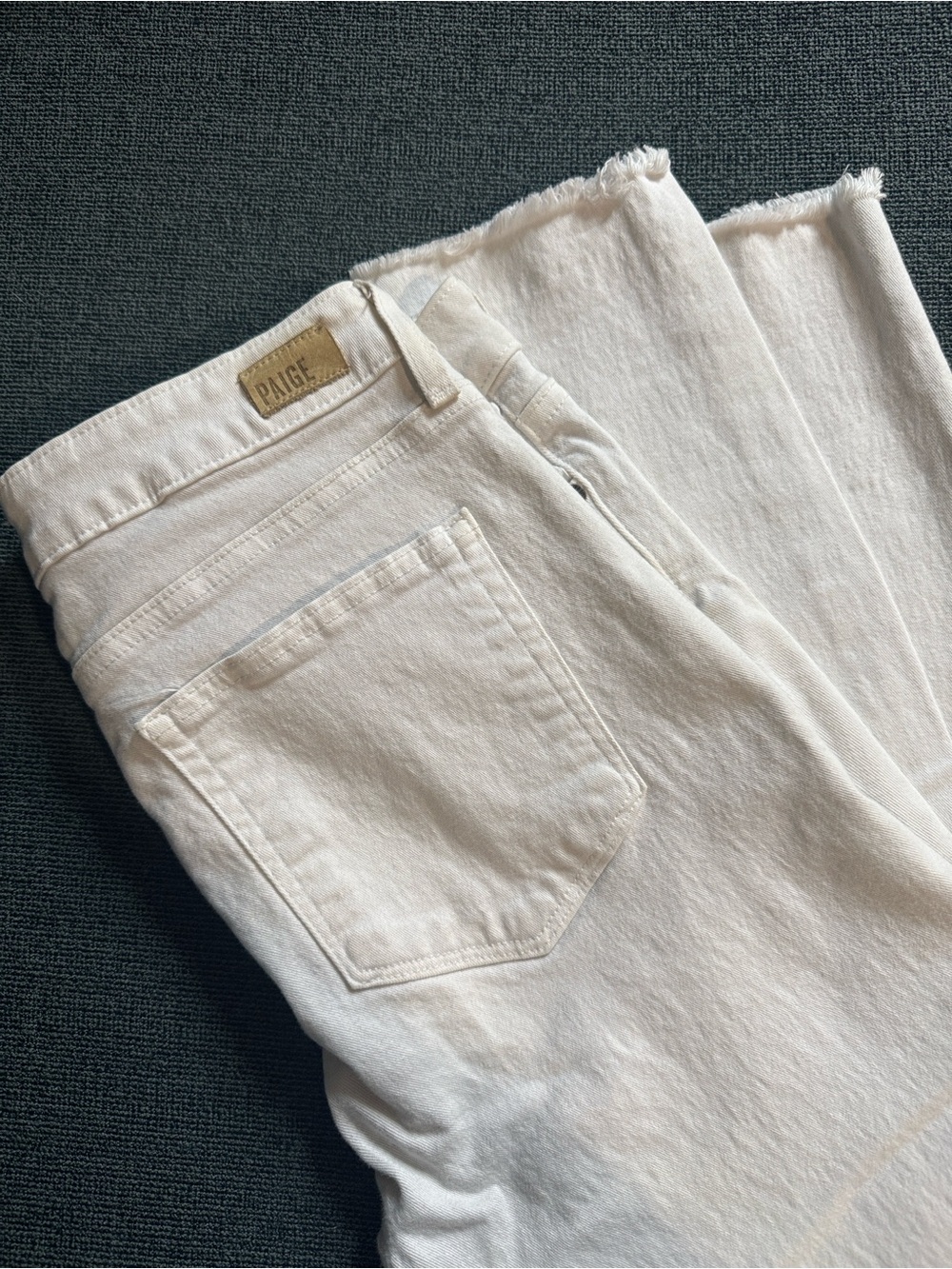 PAIGE Vertugo Crop White Jeans
